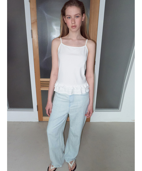 ETMON(エトモン)の「Mixed Frill Sleeveless Top, Ivory(Tシャツ/カットソー・レディース・その他・F)」の5枚目の写真
