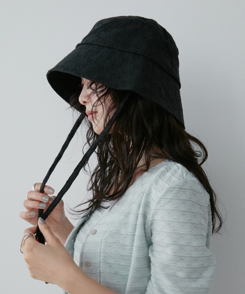 Aunt Marie's(アントマリーズ)の「アイレット刺繍ハット(ハット・レディース・ブラック/アイボリー・FREE)」の16枚目の写真
