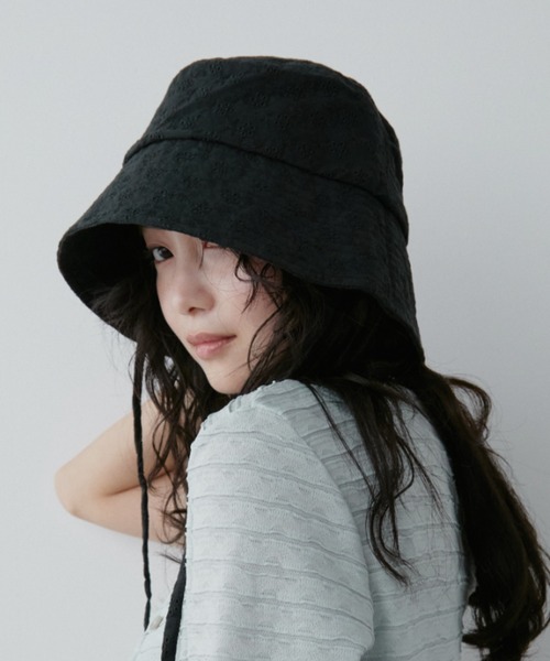 Aunt Marie's(アントマリーズ)の「アイレット刺繍ハット(ハット・レディース・ブラック/アイボリー・FREE)」の19枚目の写真