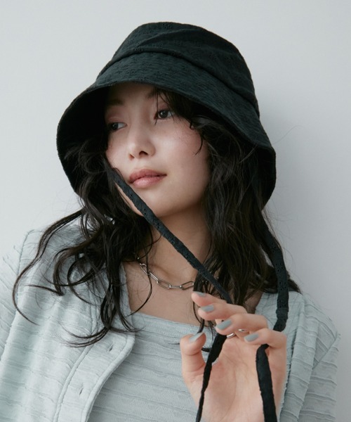 Aunt Marie's(アントマリーズ)の「アイレット刺繍ハット(ハット・レディース・ブラック/アイボリー・FREE)」の18枚目の写真