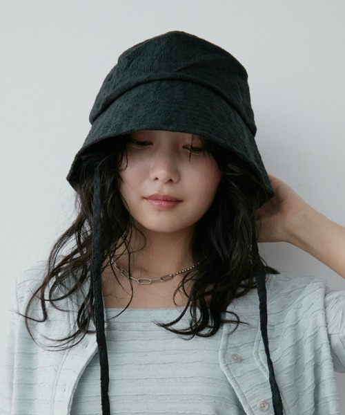 Aunt Marie's(アントマリーズ)の「アイレット刺繍ハット(ハット・レディース・ブラック/アイボリー・FREE)」の14枚目の写真