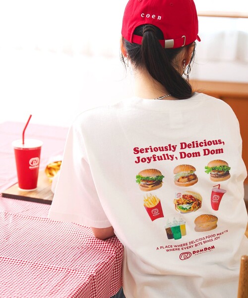 coen(コーエン)の「【DOMDOM(ドムドム)×coen】アソートロゴプリントユニTシャツ(WEB限定サイズあり)(Tシャツ/カットソー・レディース・レッド/ナチュラル/ライトグレー/オフホワイト/その他1/その他2/ダークグレー/その他3・M/XL/L)」の15枚目の写真
