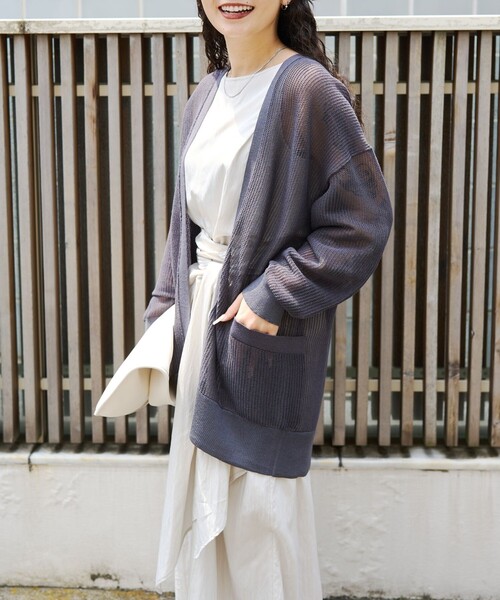 Rouge vif Anna(ルージュヴィフアンナ)の「【2サイズ展開】ドレープノースリーブウエストリボンワンピース/ウエストゴム/夏服(ワンピース・レディース・ブラック/ライトグレー/ベージュ・36/38)」の13枚目の写真