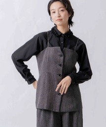 「WHYTO. / ホワイト」tweed satin bustier