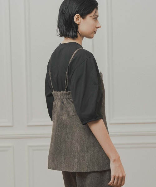 WHYTO.(ホワイト)の「「WHYTO. / ホワイト」tweed satin bustier(シャツ/ブラウス・レディース・ブラウン/ブラック・36/38)」の5枚目の写真