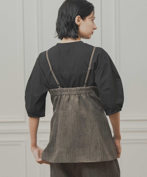 WHYTO.(ホワイト)の「「WHYTO. / ホワイト」tweed satin bustier(シャツ/ブラウス・レディース・ブラウン/ブラック・36/38)」の7枚目の写真