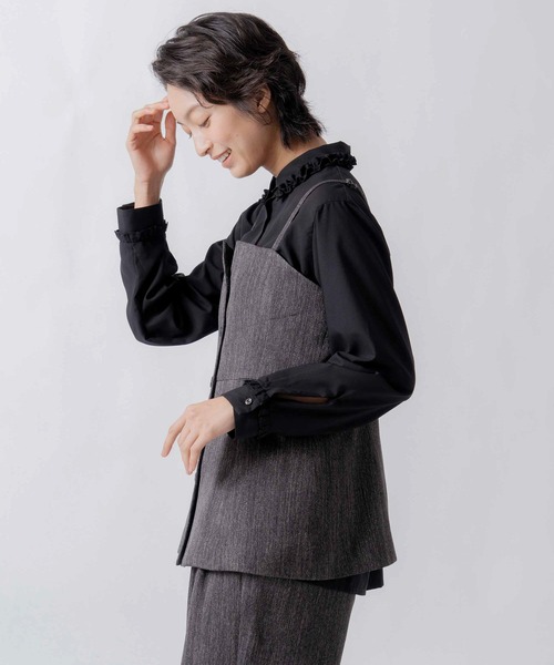 WHYTO.(ホワイト)の「「WHYTO. / ホワイト」tweed satin bustier(シャツ/ブラウス・レディース・ブラウン/ブラック・36/38)」の15枚目の写真
