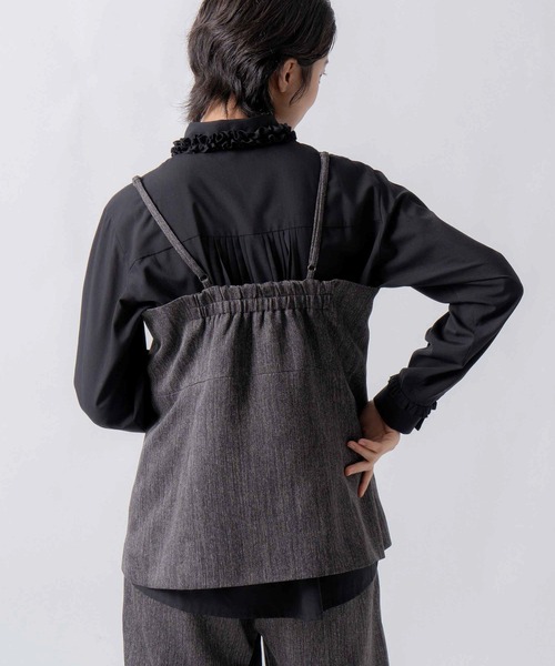 WHYTO.(ホワイト)の「「WHYTO. / ホワイト」tweed satin bustier(シャツ/ブラウス・レディース・ブラウン/ブラック・36/38)」の16枚目の写真