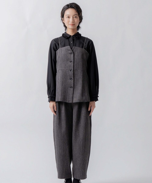 WHYTO.(ホワイト)の「「WHYTO. / ホワイト」tweed satin bustier(シャツ/ブラウス・レディース・ブラウン/ブラック・36/38)」の17枚目の写真