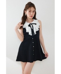 フリルシャツドッキングニットマーメイドミニワンピース 夏服