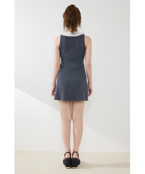 rienda（リエンダ）の「フリルシャツドッキングニットマーメイドミニワンピース 夏服（ワンピース・レディース・ライトイエロー/グレー/ブラック・FREE）」の18枚目の写真