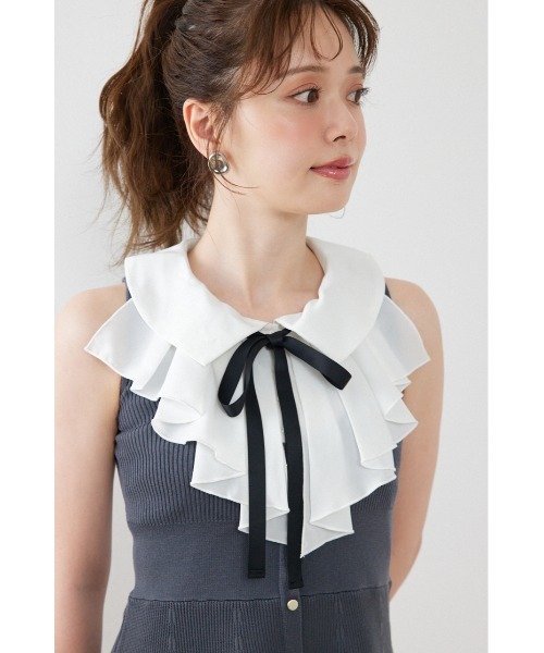 rienda（リエンダ）の「フリルシャツドッキングニットマーメイドミニワンピース 夏服（ワンピース・レディース・ライトイエロー/グレー/ブラック・FREE）」の19枚目の写真