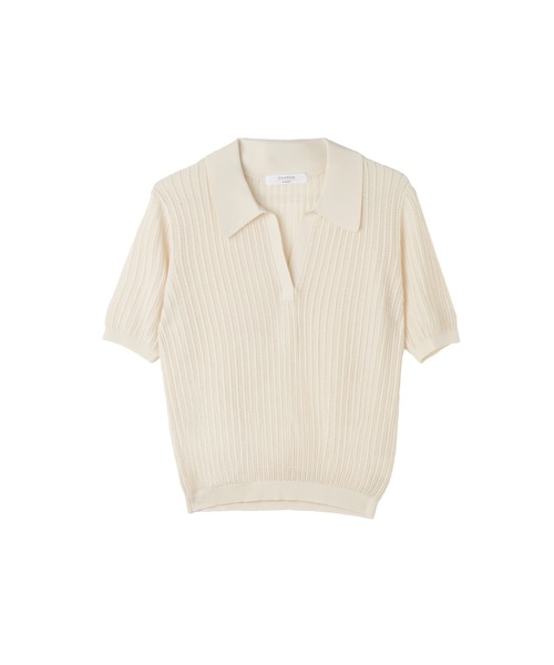 Her lip to(ハーリップトゥー)の「Pointelle-Knit Polo Top(その他トップス・レディース・ホワイト系・FREE)」の5枚目の写真