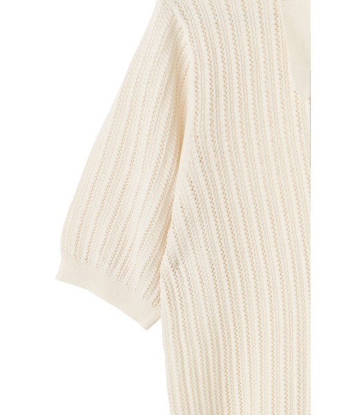 Her lip to(ハーリップトゥー)の「Pointelle-Knit Polo Top(その他トップス・レディース・ホワイト系・FREE)」の6枚目の写真