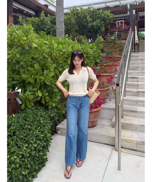 Her lip to(ハーリップトゥー)の「Pointelle-Knit Polo Top(その他トップス・レディース・ホワイト系・FREE)」の14枚目の写真