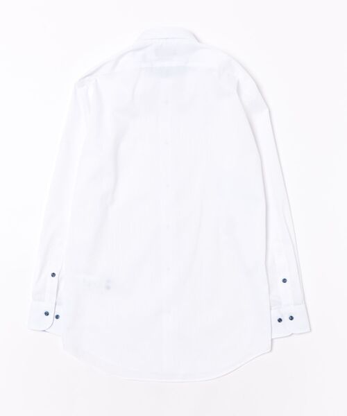 TAKA-Q(タカキュー)の「ワイシャツ メンズ ノンアイロン 綿混 ボタンダウン 長袖 ビジネス ドレス NEWスタンダードフィット(ビジネスシャツ・メンズ・ホワイト・首回り41cm-裄丈82cm/首回り41cm-裄丈86cm/首回り43cm-裄丈82cm/首回り45cm-裄丈86cm/首回り37cm-裄丈80cm/首回り39cm-裄丈80cm/首回り43cm-裄丈86cm/首回り39cm-裄丈84cm)」の2枚目の写真
