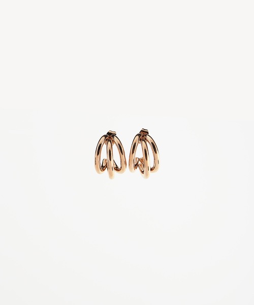 MIMILINE(ミミライン)の「変形ループピアス/サージカルステンレス(ピアス(両耳用)・レディース・シルバー/ピンクゴールド・FREE)」の6枚目の写真