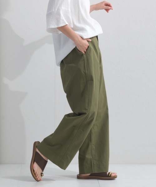 OMNES(オムネス)の「カラーチノパンツ(チノパンツ・レディース・カーキ/イエロー/ベージュ/ネイビー・LARGE/MEDIUM)」の12枚目の写真