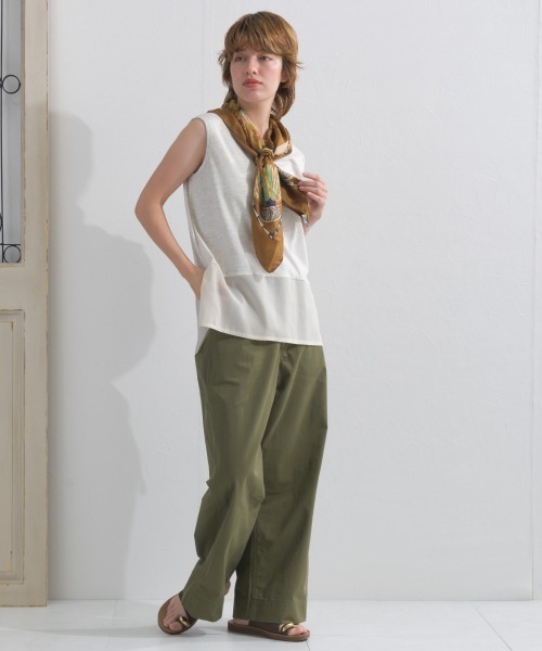 OMNES(オムネス)の「カラーチノパンツ(チノパンツ・レディース・カーキ/イエロー/ベージュ/ネイビー・LARGE/MEDIUM)」の10枚目の写真