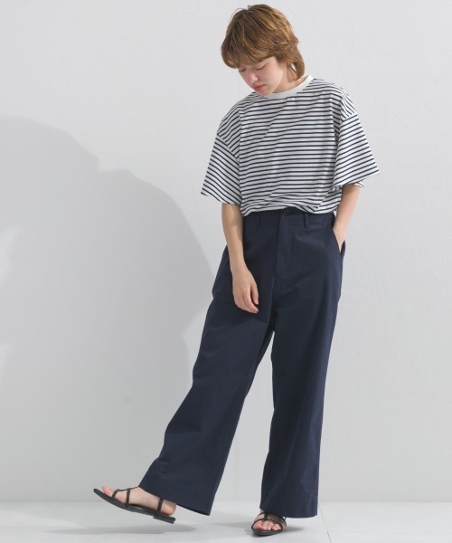 OMNES(オムネス)の「カラーチノパンツ(チノパンツ・レディース・カーキ/イエロー/ベージュ/ネイビー・LARGE/MEDIUM)」の5枚目の写真
