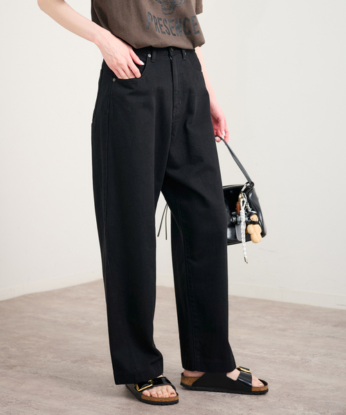 U by SPICK&SPAN(ユーバイスピックアンドスパン)の「ペグパイプデニム(デニムパンツ・レディース・ブルー/ブラック・36/38)」の7枚目の写真