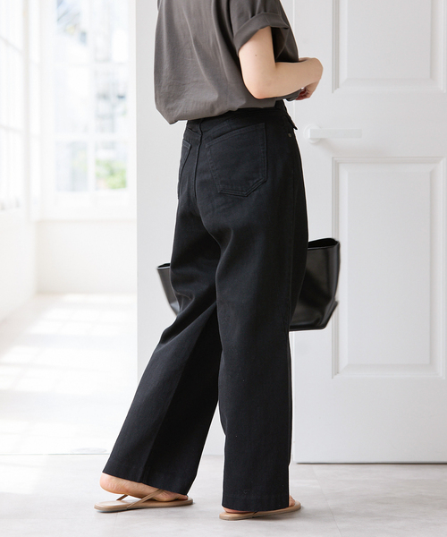 U by SPICK&SPAN(ユーバイスピックアンドスパン)の「ペグパイプデニム(デニムパンツ・レディース・ブルー/ブラック・36/38)」の19枚目の写真