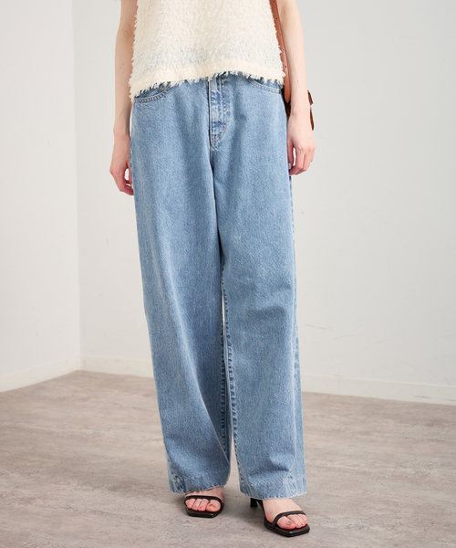 U by SPICK&SPAN(ユーバイスピックアンドスパン)の「ペグパイプデニム(デニムパンツ・レディース・ブルー/ブラック・36/38)」の19枚目の写真
