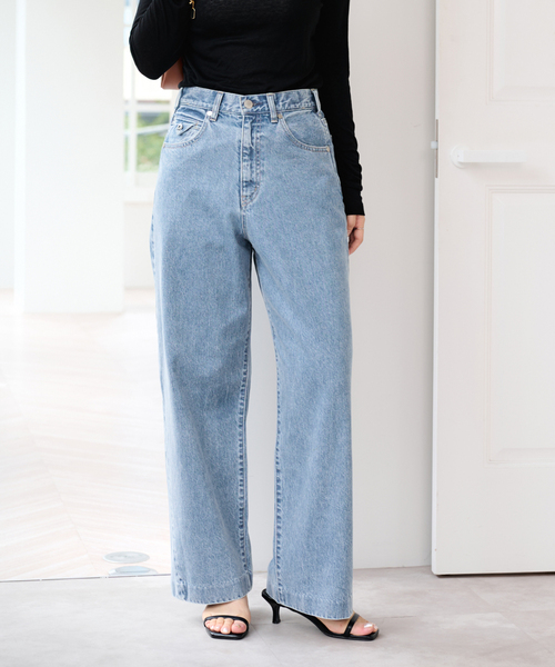U by SPICK&SPAN(ユーバイスピックアンドスパン)の「ペグパイプデニム(デニムパンツ・レディース・ブルー/ブラック・36/38)」の20枚目の写真