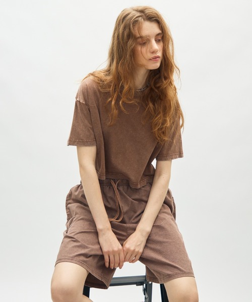 full/fill.(フルフィル)の「wash short T / ウォッシュショートT(Tシャツ/カットソー・レディース・ブラウン/ブラック/ベージュ・FREE)」の22枚目の写真