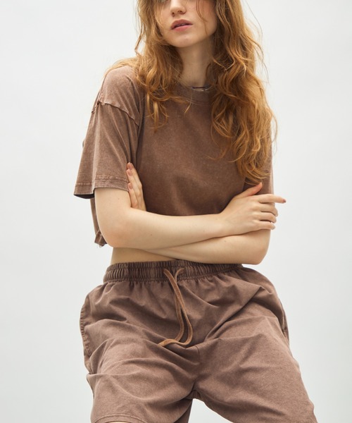 full/fill.(フルフィル)の「wash short T / ウォッシュショートT(Tシャツ/カットソー・レディース・ブラウン/ブラック/ベージュ・FREE)」の21枚目の写真