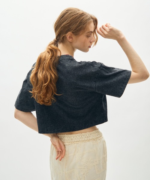 full/fill.(フルフィル)の「wash short T / ウォッシュショートT(Tシャツ/カットソー・レディース・ブラウン/ブラック/ベージュ・FREE)」の8枚目の写真