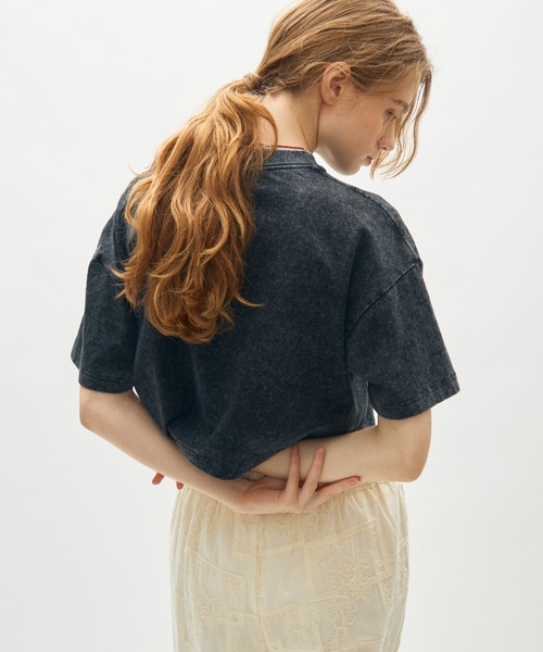 full/fill.(フルフィル)の「wash short T / ウォッシュショートT(Tシャツ/カットソー・レディース・ブラウン/ブラック/ベージュ・FREE)」の9枚目の写真