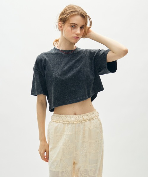 full/fill.(フルフィル)の「wash short T / ウォッシュショートT(Tシャツ/カットソー・レディース・ブラウン/ブラック/ベージュ・FREE)」の7枚目の写真