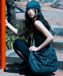 Never mind the XU / Chikashitsu+ | 【YEOMIM x Miseki seoul】Messy bag / 【ヨミム×ミセキソウル】アイレットリボンストライプショルダーバッグ(ショルダーバッグ)