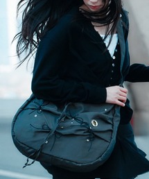 Never mind the XU / Chikashitsu+ | 【YEOMIM x Miseki seoul】Messy bag / 【ヨミム×ミセキソウル】アイレットリボンストライプショルダーバッグ(ショルダーバッグ)