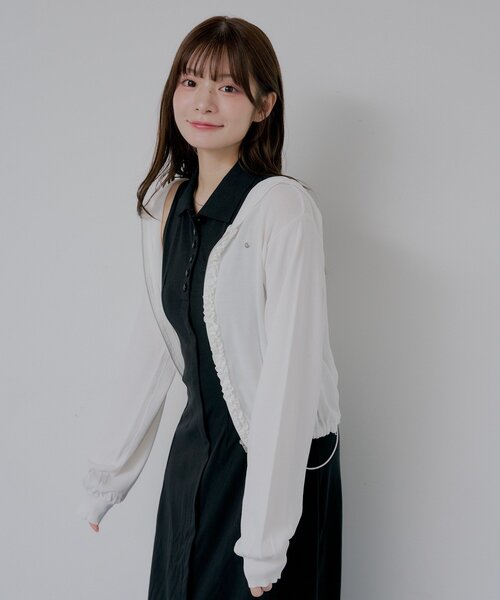 Chico(チコ)の「【SALON by Chico】ノースリポロタイトフレアワンピース(ワンピース・レディース・ベージュ/ブラウン/ブラック・FREE)」の20枚目の写真