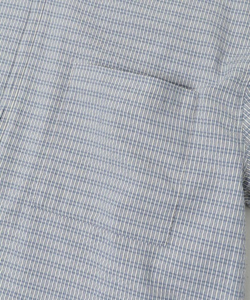 URBAN RESEARCH Sonny Label（アーバンリサーチサニーレーベル）の「シアサッカーハーフジッププルオーバー（シャツ/ブラウス・メンズ・ブルー/ベージュ・LARGE/MEDIUM）」の7枚目の写真