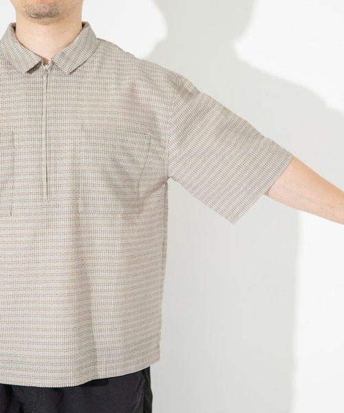 URBAN RESEARCH Sonny Label（アーバンリサーチサニーレーベル）の「シアサッカーハーフジッププルオーバー（シャツ/ブラウス・メンズ・ブルー/ベージュ・LARGE/MEDIUM）」の13枚目の写真