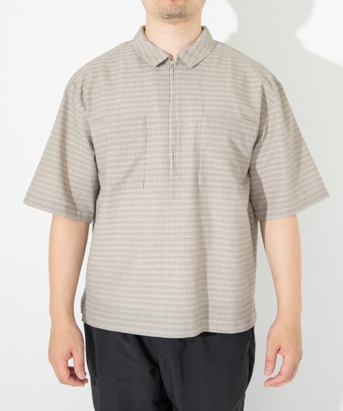 URBAN RESEARCH Sonny Label（アーバンリサーチサニーレーベル）の「シアサッカーハーフジッププルオーバー（シャツ/ブラウス・メンズ・ブルー/ベージュ・LARGE/MEDIUM）」の10枚目の写真