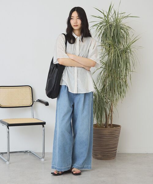 AMERICAN HOLIC(アメリカンホリック)の「ストライプペプラムブラウス(シャツ/ブラウス・レディース・ブルー系その他7/ホワイト系その他6・M/L)」の22枚目の写真