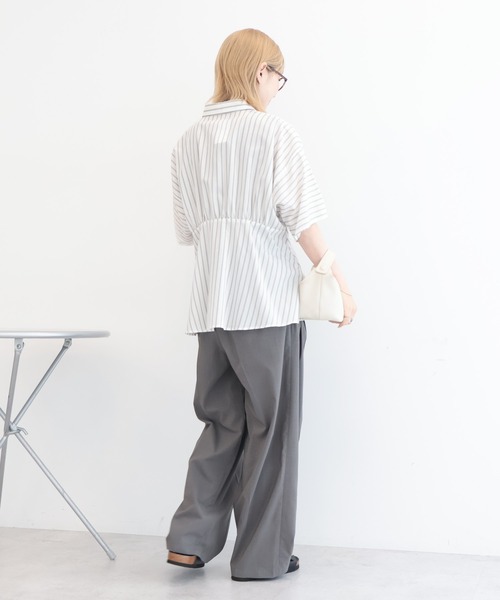 AMERICAN HOLIC(アメリカンホリック)の「ストライプペプラムブラウス(シャツ/ブラウス・レディース・ブルー系その他7/ホワイト系その他6・M/L)」の10枚目の写真