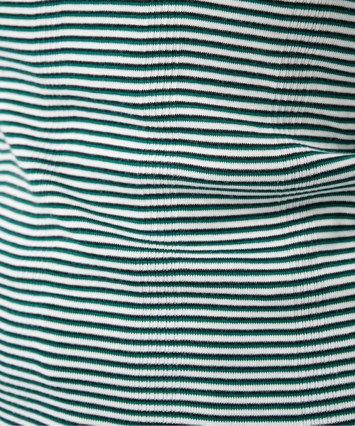 beautiful people(ビューティフルピープル)の「【beautiful people/ビューティフルピープル】Miller double-front long T-shirt/ロバート・ピー・ミラーダブルフロントボーダーロングTシャツ(Tシャツ/カットソー・レディース・ブラック系その他/グリーン/ブラック/イエロー・38/36)」の21枚目の写真