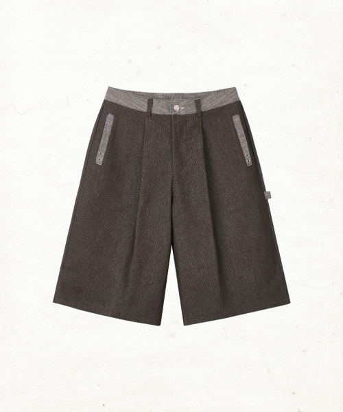 DANDEL(ダンデル)の「DD stripe denim bermuda pants (BROWN)(その他パンツ・レディース・その他・1/2)」の1枚目の写真