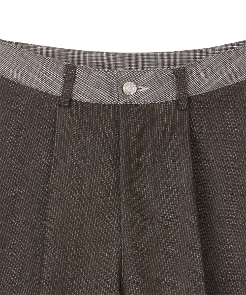DANDEL(ダンデル)の「DD stripe denim bermuda pants (BROWN)(その他パンツ・レディース・その他・1/2)」の2枚目の写真