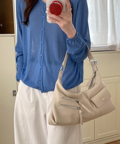 Chiina(チーナ)の「【Chiina】2WAYコンパクトハンドバッグ(ハンドバッグ・レディース・ブラック/ブルーグレー/オフホワイト・FREE)」の1枚目の写真