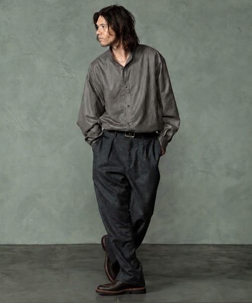 EGO TRIPPING(エゴトリッピング)の「ms6589-LUSTER OFFICER SHIRTS オフィサーシャツ(616753)(シャツ/ブラウス・メンズ・チャコール/サンドグレー/ブラック・46/48)」の21枚目の写真