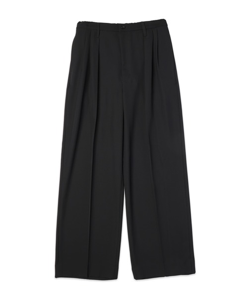 CULLNI(クルニ)の「Double Satin Decorative 3Tuck Wide Pants(スラックス・メンズ・ブルー/グリーン/ブラック/アッシュブラウン・2/1)」の5枚目の写真