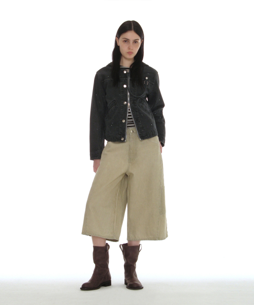 PARTIMENTO WOMEN（パルティメントウィメン）の「ウォッシュドフードパーカートラッカージャケット_ネイビー（デニムジャケット・レディース・その他・SMALL/MEDIUM）」の3枚目の写真