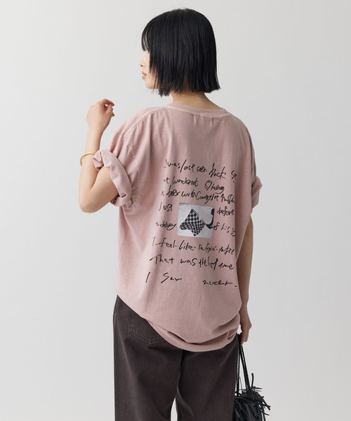jj mercer(ジェイジェイマーサー)の「【J.J. Mercer】チェッカープリントTEE(Tシャツ/カットソー・レディース・ピンク・フリー)」の6枚目の写真