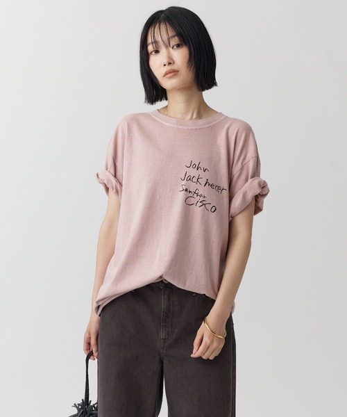 jj mercer(ジェイジェイマーサー)の「【J.J. Mercer】チェッカープリントTEE(Tシャツ/カットソー・レディース・ピンク・フリー)」の2枚目の写真